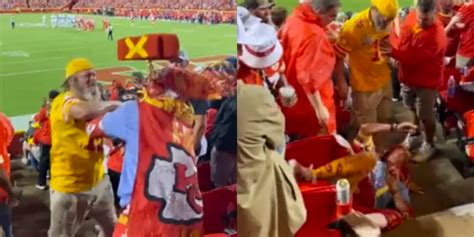 Chiefs Fan Rolls Down Stadium Steps After Getting Kod By Fellow Chiefs