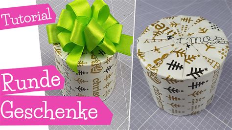 Runde Geschenke Einpacken Zylindrische Gegenst Nde Verpacken