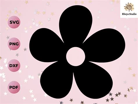 Hippie Flower Svg Hippie Daisy Svg Digital Download Svg Etsy Uk