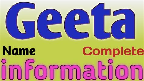 Geeta Name Meaning Geeta Name Full Details Geeta Naam Ki Rashi