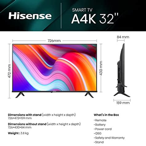 Hisense 32A4KV 32 Smart Full Array HD VIDAA TV With DTS TruSurround