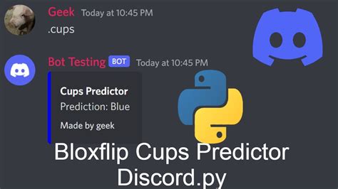 How To Make A Bloxflip Cups Predictor Discord Discord Py Lofi