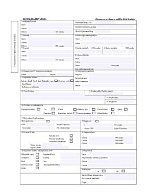 Fillable Online Dodatak Uno Enje Podataka U Zvdu Kod Usmjerenih Po