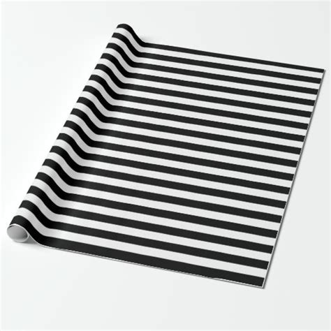 Black And White Stripes Wrapping Paper Zazzle