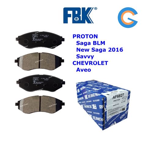 FBK Saga BLM New Saga 2016 Front Disc Brake Pad Savvy CHEVROLET Aveo