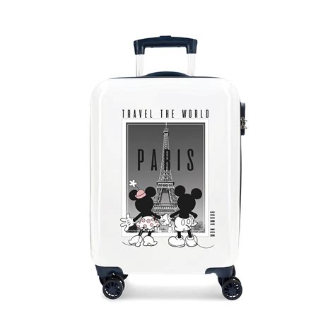 VALISE CABINE RIGIDE MINNIE ET MICKEY PARIS 55 CM