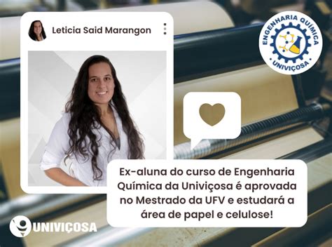 Ex aluna de Engenharia Química da Univiçosa é aprovada para dois