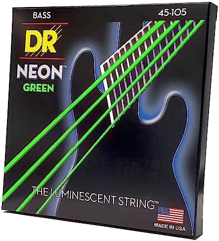 DR String NGB 45 Neon Green Jeu De Cordes Pour Guitare Basse Amazon