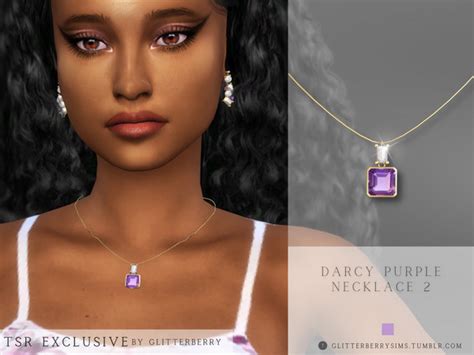 The Sims Resource Purple Darcy Necklace 2