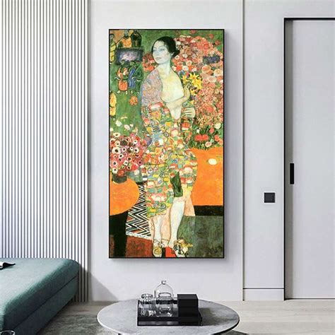 Famous Painting The Nude Dancer By Gustav Klimt Canvas Poster Print