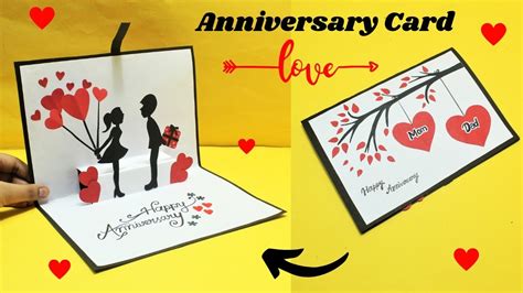 Beautiful Anniversary Card Idea For Parents Handmade Greetings Card