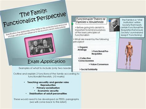 Aqa Sociology Year 1 Families And Households Functionalism And The