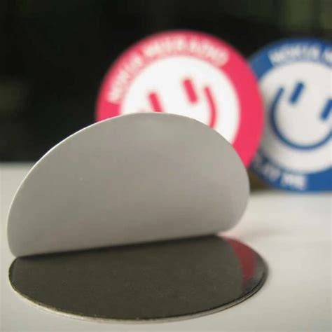 Custom 13 56Mhz Ferrite NFC Sticker Adhesive Anti Metal NFC Tag