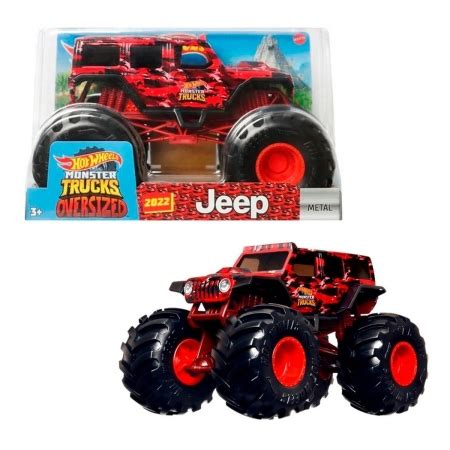 Carro Hot Wheels Monster Trucks Oversized Jeep Mattel Sandra Presentes E Utilidades