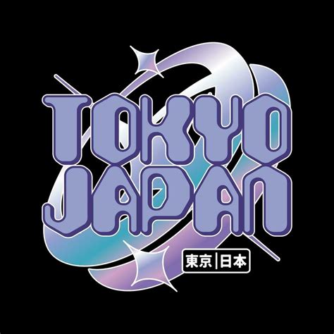 Tokyo Japan Y2k Streetwear Style Colorful Slogan Typography Vector