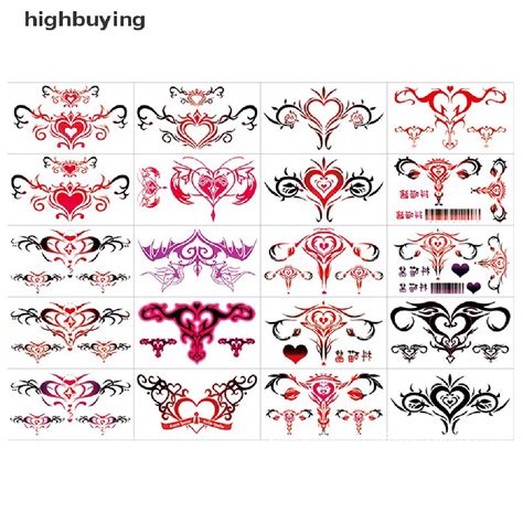 Hbmy 1020 Pcs Tatoo Sex Waterproof Temporary Tattoos Womb Fake Tattoos