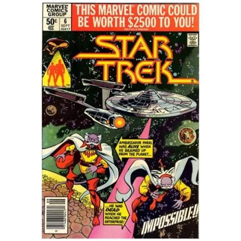 STAR TREK SÉRIE 1980 6 kiosque à journaux en très bon état Marvel