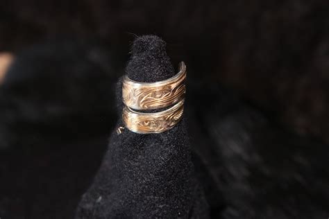 White Gold And Gold Wrap Ring Eagle Turtle Island Native Gallery