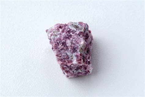 Mineral Stone Lepidolite Macro Shooting Of Natural Gemstone The Raw