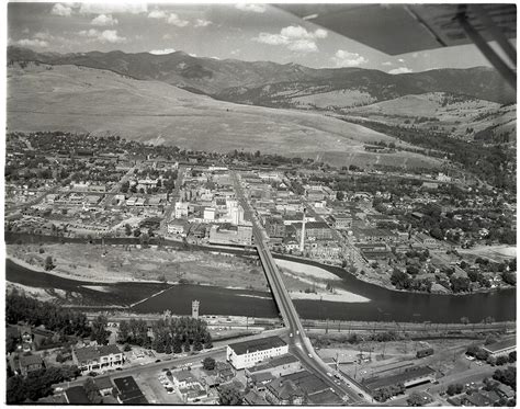 Missoula Looking Northeast Aerial Photograph Montana History Portal