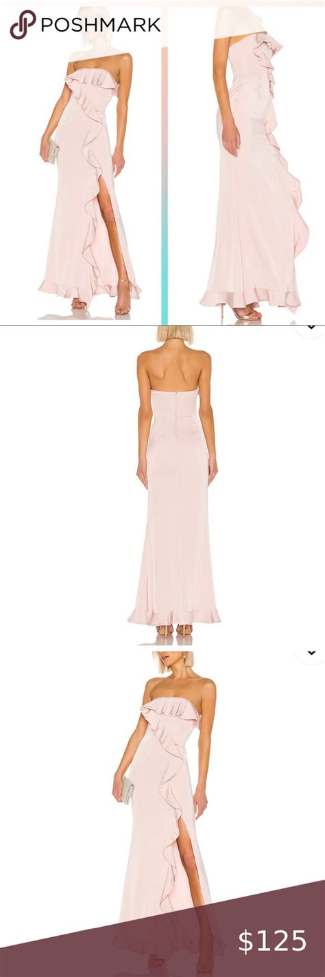 Nwt Revolve Nbd Luna Gown In Light Pink Size Large Self 96 Poly 4