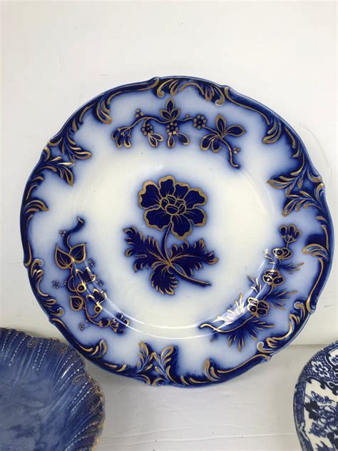 Stunning Flow Blue Plates For Walls Flow Blue Dinner Plates Etsy