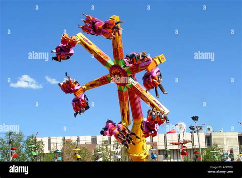 CARNIVAL RIDES at the Calgary Stampede, Calgary, Alberta, Canada Stock ...