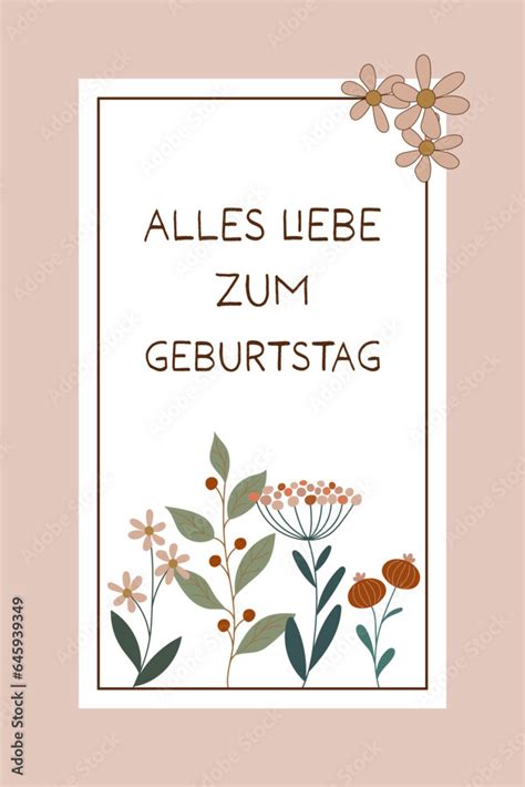 Alles Liebe Zum Geburtstag Schriftzug In Deutscher Sprache