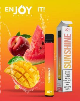 Joy Stick E Shisha To Go Sunshine Mango Pfirsich Wassermelone