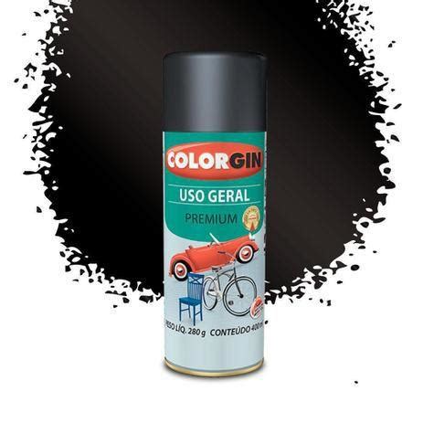 Tinta Spray Uso Geral Preto Semi Brilho Colorgin Tinta Spray Para