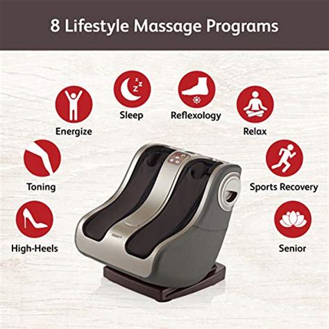 Osim Uphoria Warm 5 In 1 Deep Tissue Shiatsu Foot And Calf Massager With Heat Therapy