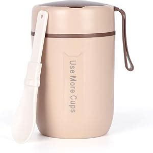 Oz Thermos Food Jar Stainless Steel Container Thermos With Folding Spoon For Hot Or Cold Food