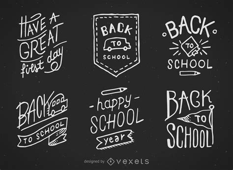 Back To School Hand Drawn Chalkboard Designs Vector Download