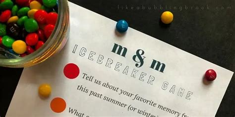 Mandm Icebreaker Game Printable Store