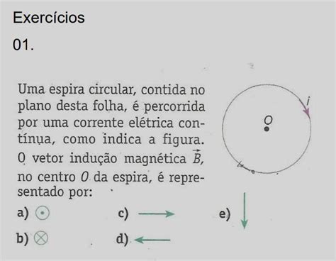 Uma Espira Circular Contida No Plano Desta Folha Percorrida Por Uma