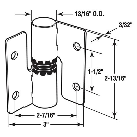 Prime Line Surface Mounted Hinge Set Rh Inlh Outwith Fasteners