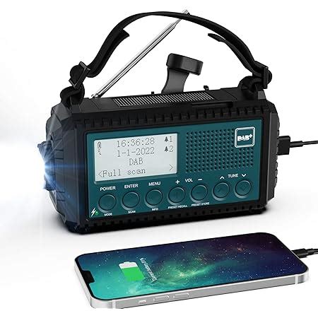 Dab Dab FM Radio D Urgence Portable Radio Solaire Manivelle Avec