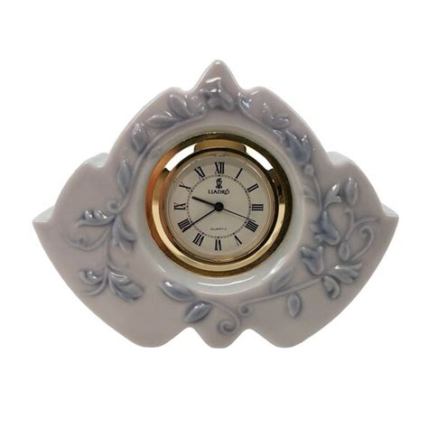 Lladro Clock 5652 Marabella 1989 Porcelain Table Top Battery Etsy