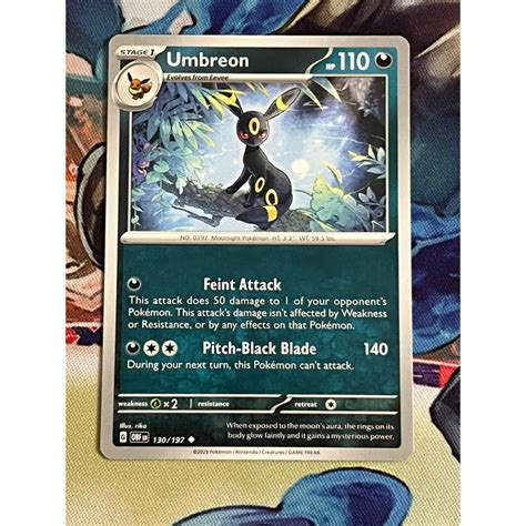 Pokemon TCG SV03 Obsidian Flames Umbreon 130 197 Uncommon