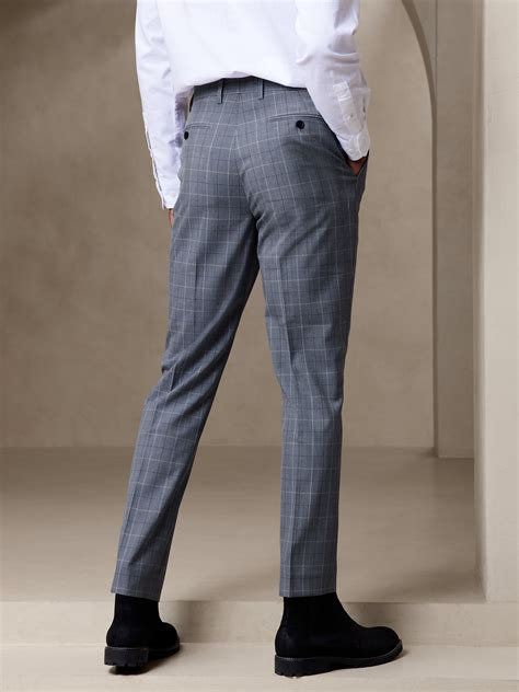 Tailored Fit Glen Plaid Suit Trouser Banana Republic Factory