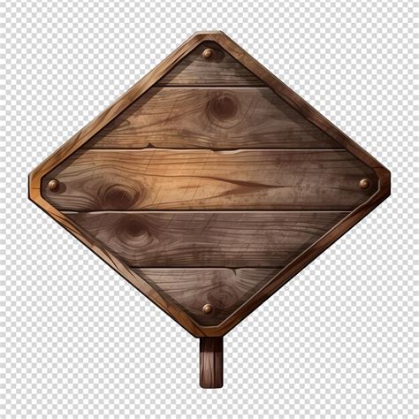 Premium Psd Wooden Sign Board Isolated On Transparent Background