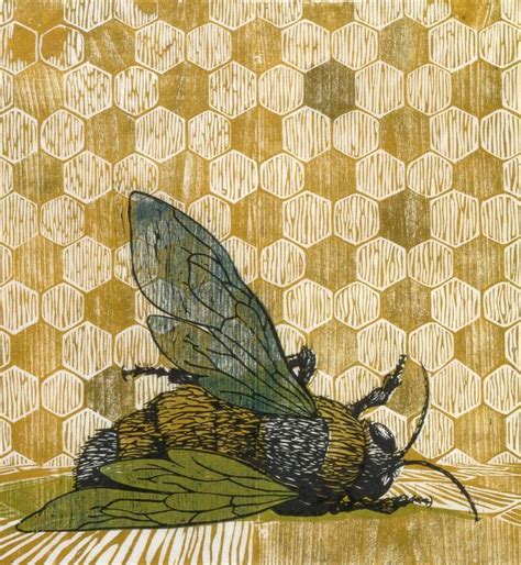 Plight Of The Honey Bee Printmaking By Kate Samworth Bee Art