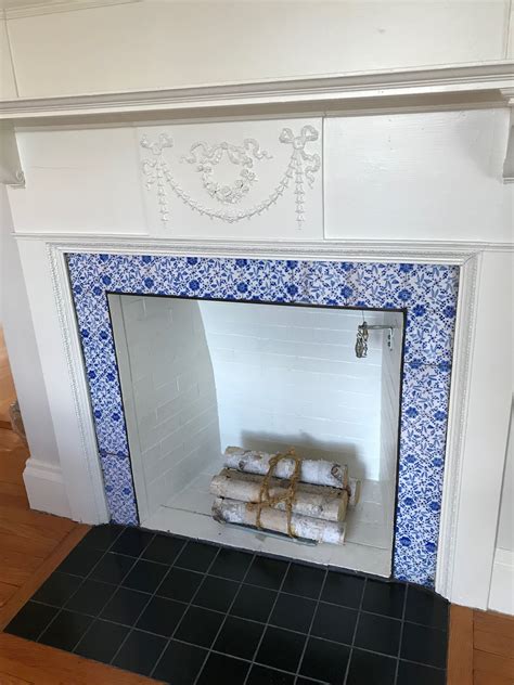 Blue And White Tile Fireplace Fireplace Guide By Linda