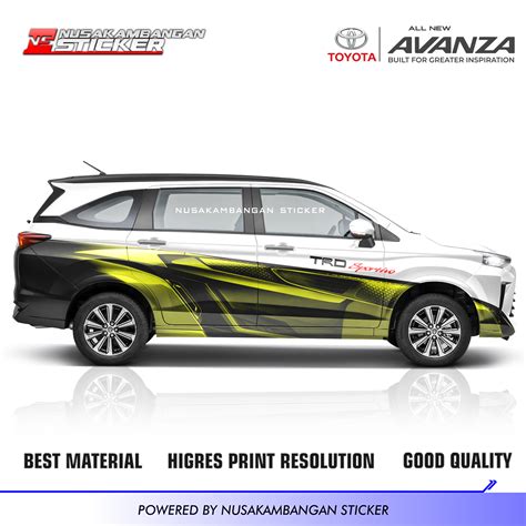 Decal Stiker Mobil Toyota All New Avanza D Kuning Graphic Stiker Semi