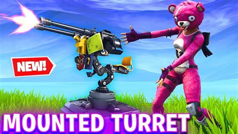 New Fortnite Mounted Turret New Legendary Weapon Update Fortnite