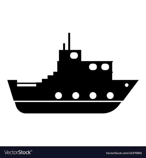 Ship icon simple style Royalty Free Vector Image