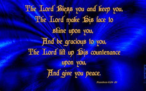 The Lord Bless You Keep You Blue Blessing Black Midnight B Ue