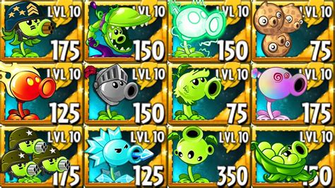 Plants Vs Zombies 2 Final Boss Every Peashooters Plants Max Level Vs