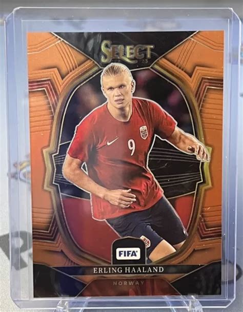 Erling Haaland 2022 23 Panini Select Fifa Sp Orange Prizm 60 Norway