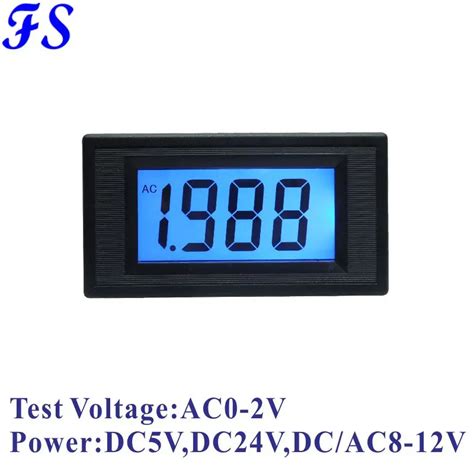 Ac Voltage Meter Ac 0 2v Ac Volt Panel Meter Lcd Digital With Blue Backlit Ac Voltmetre Voltage